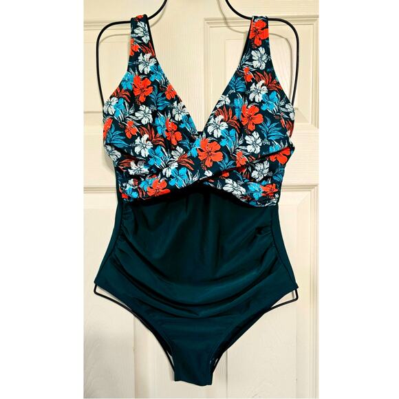 Summer Sunshine One Piece Floral Maternity Swimwear, NWT, NEW, Sz S - Picture 1 of 7